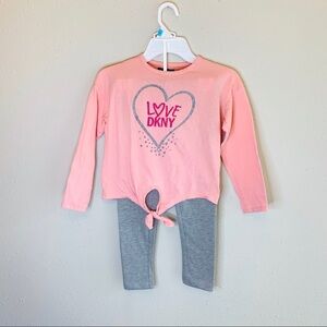 DKNY Girls 2Piece Set Legging&Top/Sz:5/NWT